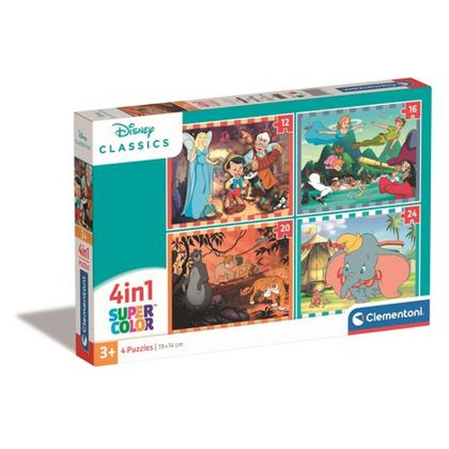 Puzzle 4 w1 super kolor Disney classic 21523