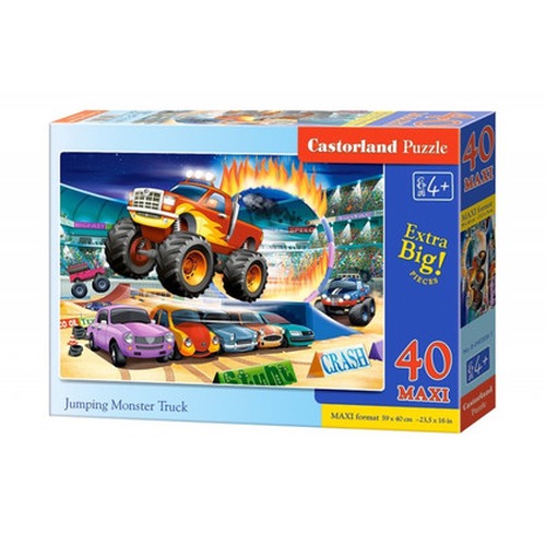 Puzzle 40 elementów Maxi - Skaczący Monster Truck