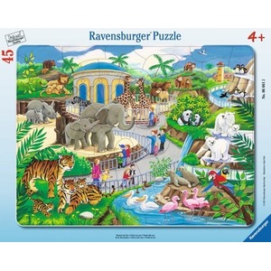 Puzzle 45 elementów - Wizyta w Zoo