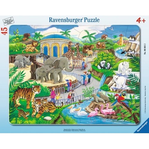 Puzzle 45 elementów - Wizyta w Zoo