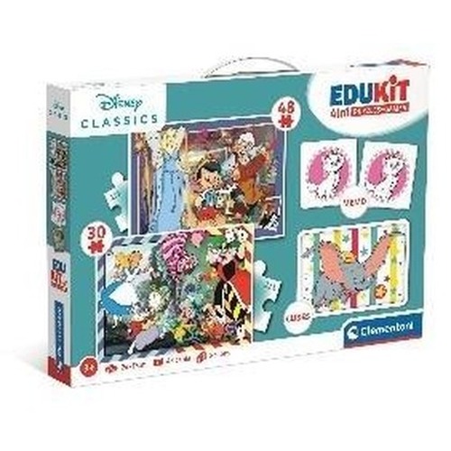 Puzzle 48 + 36 + Memo + 6 klocków Edukit Disney