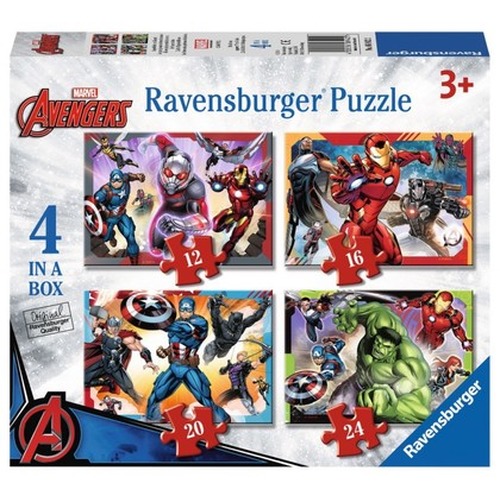 Puzzle 4w1 12/16/20/24 elementy - Avengers