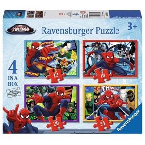 Puzzle 4w1 12/16/20/24 elementy - Ultimate Spider-Man