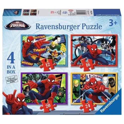 Puzzle 4w1 12/16/20/24 elementy - Ultimate Spider-Man