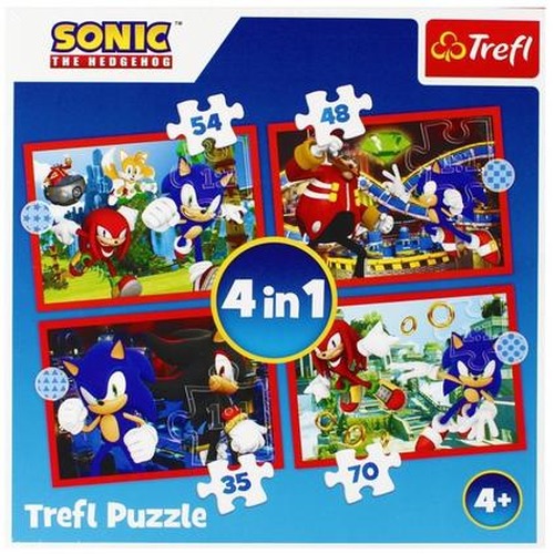 Puzzle 4w1 Przygody Sonica TREFL