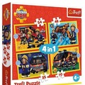 Puzzle 4w1 Strażak na sygnale TREFL