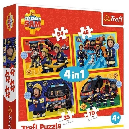 Puzzle 4w1 Strażak na sygnale TREFL