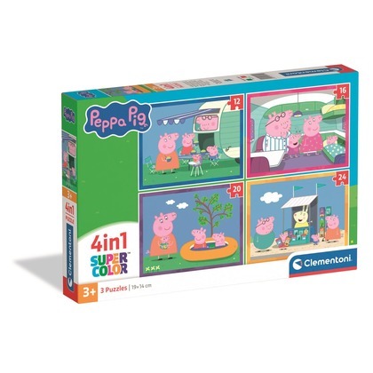 Puzzle 4w1 Super kolor Peppa Pig 21751