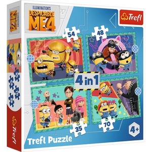 Puzzle 4w1 Zwariowane Minionki 34648