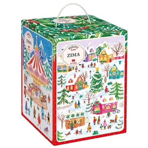 Puzzle 4x150 Puzzlove Zima CzuCzu
