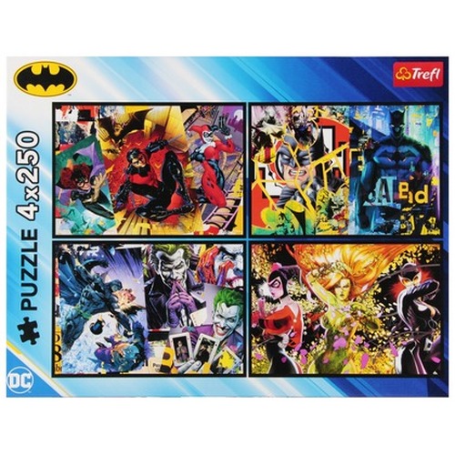 Puzzle 4x250 Batman w akcji 13310