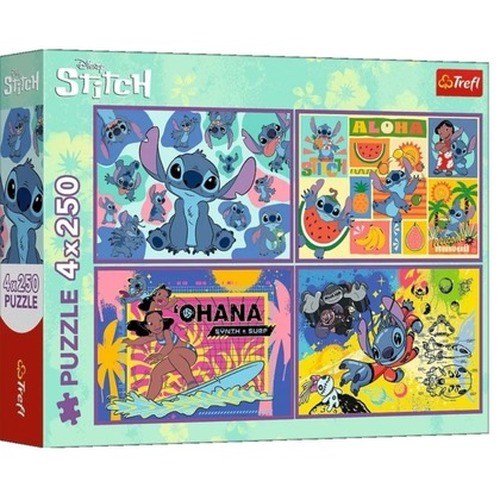 Puzzle 4x250 Niezwykły Stitch Disney Lilo&Stitch 13311
