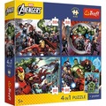 Puzzle 4x88 Trefl Premium Plus Kids Bohaterowie są wśród nas Marvel 34697