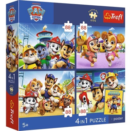 Puzzle 4x88 Trefl Premium Plus Kids Psia Straż Psi Patrol 34693