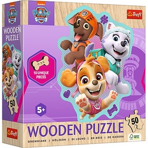 Puzzle 50 Drewniane Konturowe Wesoła gromadka piesków PAW Patrol 20258