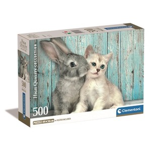 Puzzle 500 Compact Cat & Bunny 35539