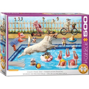 Puzzle 500 Crazy pool day by Lucia Heffer 6500-5878