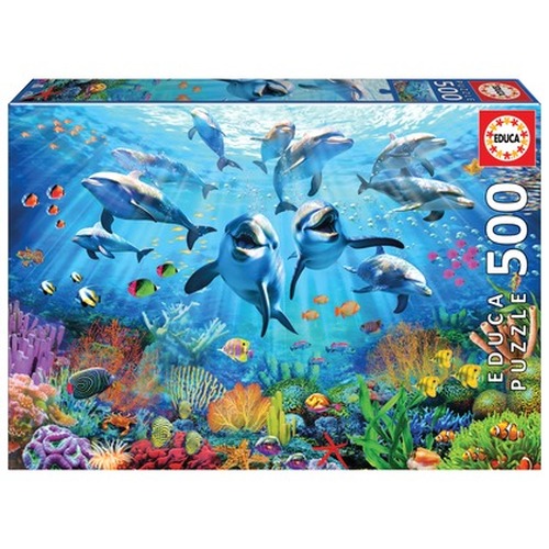 Puzzle 500 el. Delfiny