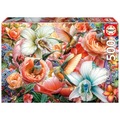 Puzzle 500 el. Kolibry i kwiaty