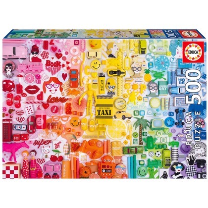 Puzzle 500 el. Kolorowy kolaż