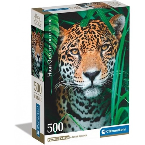 Puzzle 500 elementów Compact Jaguar w dżungli