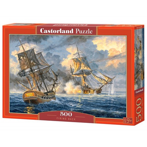 Puzzle 500 elementów Okręt malarstwo Firing Back