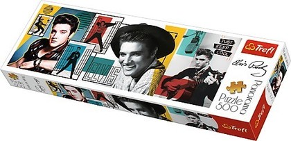 Puzzle 500 elementów Panorama - Elvis Presley - kolaż