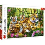 Puzzle 500 elementów - Rodzina Tygrysow