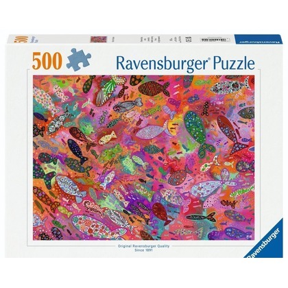 Puzzle 500 Fish in Fuchsia