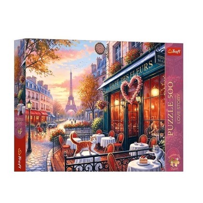 Puzzle 500 Love Story: Miłość w Paryżu TREFL