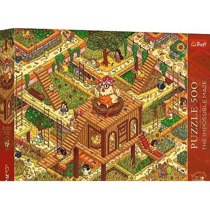 Puzzle 500 Śmieszne kurczaki TREFL