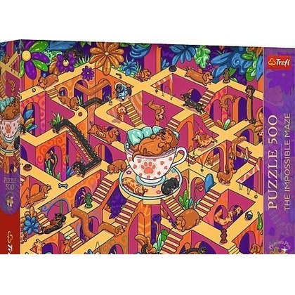 Puzzle 500 Wesołe jamniki TREFL