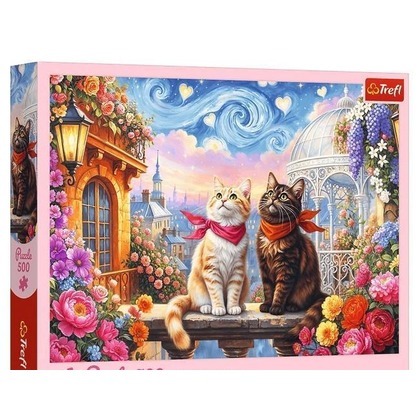 Puzzle 500 Zakochane mruczki TREFL