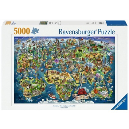 Puzzle 5000 Illustrated World Map
