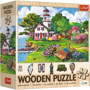 PUZZLE 500+1 Puzzle Drewniane Letnia przystań 20219
