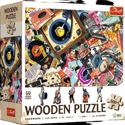 PUZZLE 500+1 Puzzle Drewniane W świecie muzyki 20221