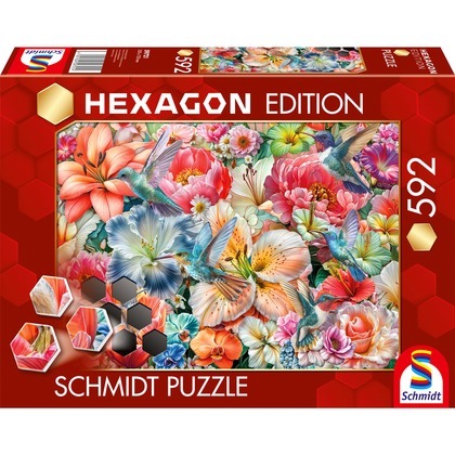 Puzzle 592 el. HEXAGON W pełnym rozkwicie
