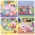 Puzzle 6 el. + 9 el. + 12 el. + 16 el. Świnka Peppa (walizka)