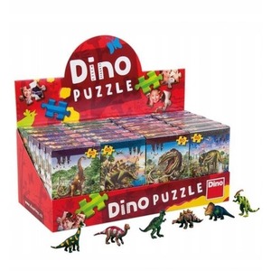 Puzzle 60 Dinozaury i figurka mix