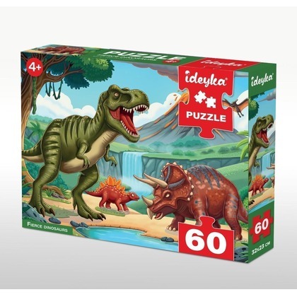 Puzzle 60 Drapieżne dinozaury Grałamigłówka