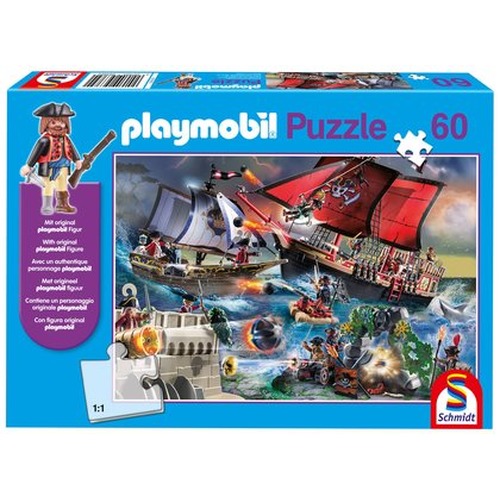 Puzzle 60 el. PLAYMOBIL Piraci + figurka