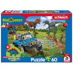 Puzzle 60 el. SCHLEICH Dinozaury + figurka