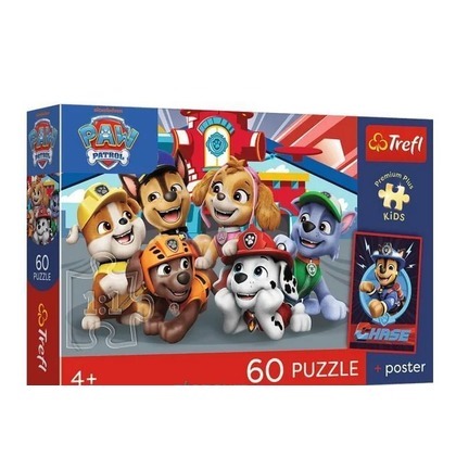 Puzzle 60 Psi Patrol + plakat TREFL