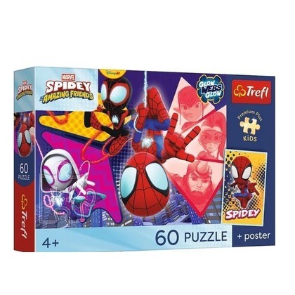 Puzzle 60 Spidey Niesamowita przygoda+plakatTREFL