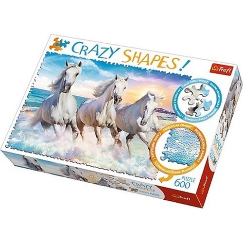 Puzzle 600 elementów Crazy Shapes - Galop wsród fal