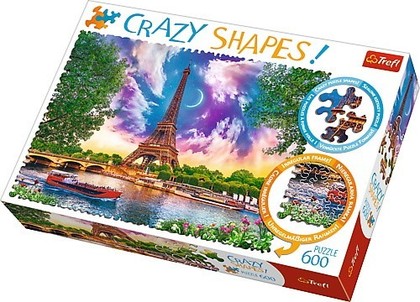 Puzzle 600 elementów Crazy Shapes - Niebo nad Paryżem