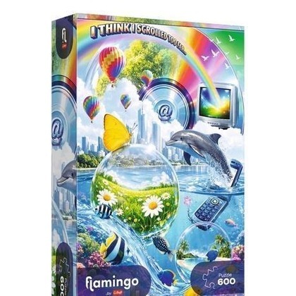 Puzzle 600 Flamingo - Internetowy chaos Y2K TREFL