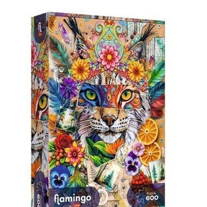 Puzzle 600 Flamingo - Kolaż inspiracji TREFL