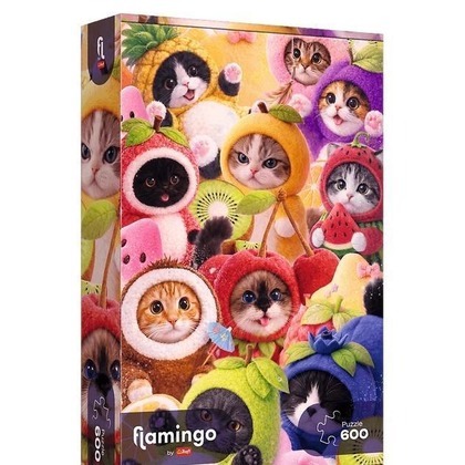 Puzzle 600 Flamingo - Owocowe kotki TREFL
