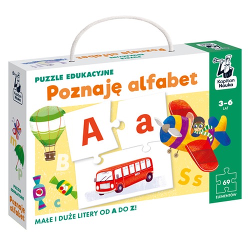 Puzzle 69 edukacyjne Poznaję alfabet 3-6 lat